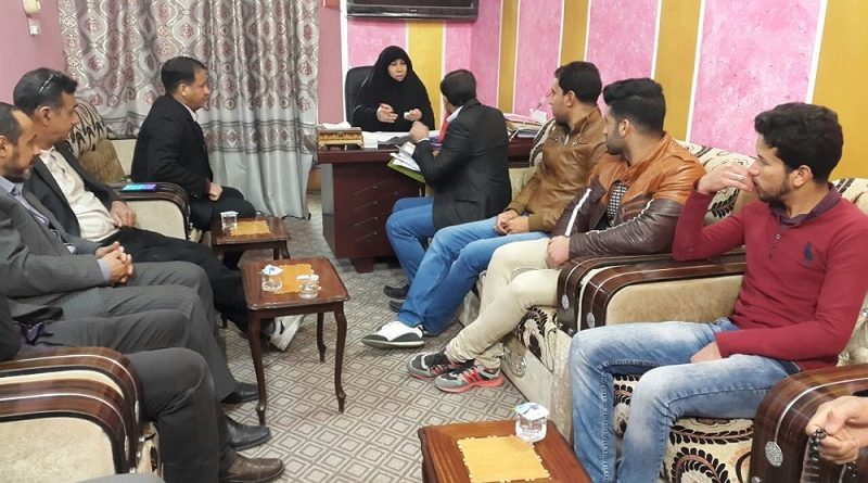 النائبة امل عطية المشرفاوي تستقبل عددا من المواطنين في مكتبها في محافظة ذي قار