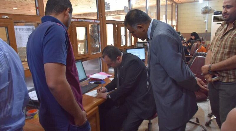 جمال المحمداوي يتفقد هيئة التقاعد بالبصرة