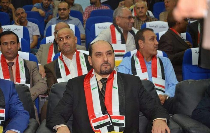 الدكتور احمد الشيخ علي يحضر احتفالية جامعة ذي قار بمناسبة تحرير الموصل