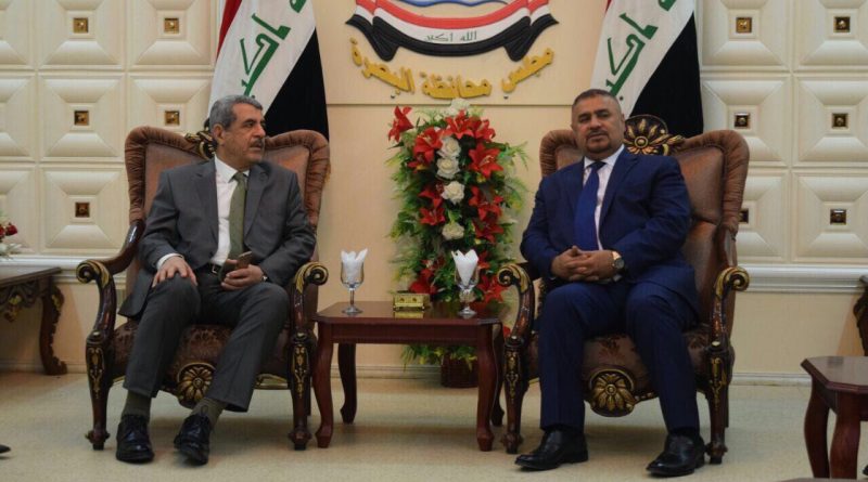 النائب خلف عبد الصمد يلتقي رئيس مجلس محافظة البصرة بالمحافظة