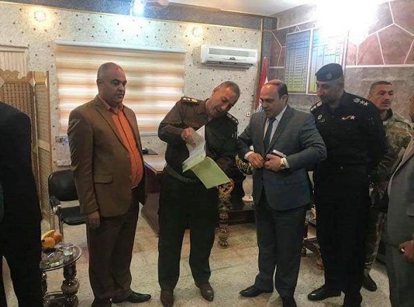 النائب علي صبحي المالكي يزور مديرية شرطة البلدة في محافظة بابل