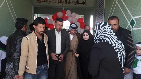 النائبة منال المسلماوي تحضر حفل افتاح مدرسة في محافظة بابل